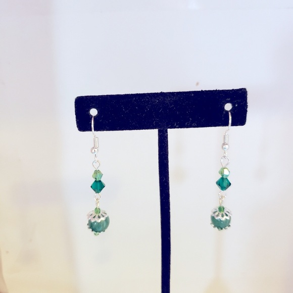 💥$8 Each or 3/$15💥New Handmade 1.25”Stone and Glass 1.25” Earrings - Picture 2 of 2